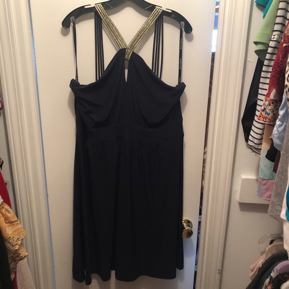 Navy & Gold Dress